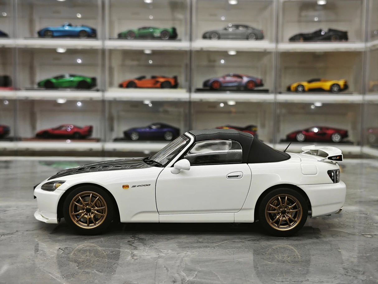 MotorHelix Honda 2005 S2000 AP2 MUGEN Platinum White Pearl 1:18 – Collectible Diecast Model Die-Cast