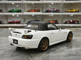 MotorHelix Honda 2005 S2000 AP2 MUGEN Platinum White Pearl 1:18 – Collectible Diecast Model Die-Cast
