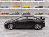 [MotorHelix] 1:18 Honda 2007 Civic Type R FD2 Black Model Car Die-Cast