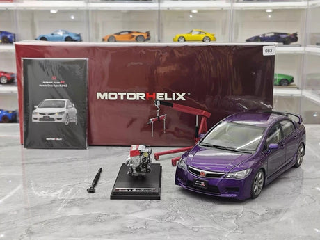 [MotorHelix] 1:18 Honda 2007 Civic Type R FD2 Purple Model Car Die-Cast