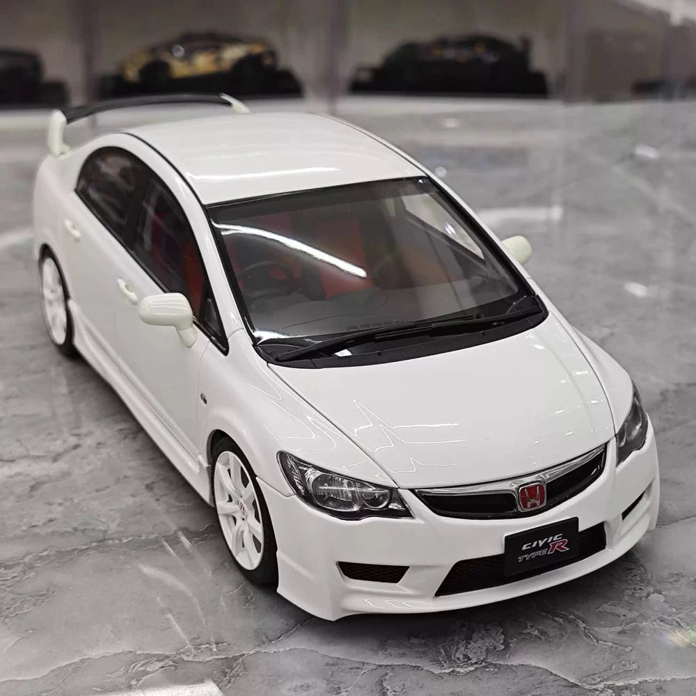 [MotorHelix] 1:18 Honda 2007 Civic Type R FD2 valkoinen pienoismalli Die-Cast
