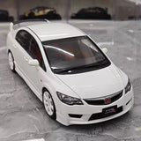 [MotorHelix] 1:18 Honda 2007 Civic Type R FD2 valkoinen pienoismalli Die-Cast