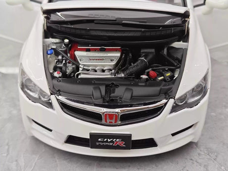 [MotorHelix] 1:18 Honda 2007 Civic Type R FD2 White Model Car Die-Cast