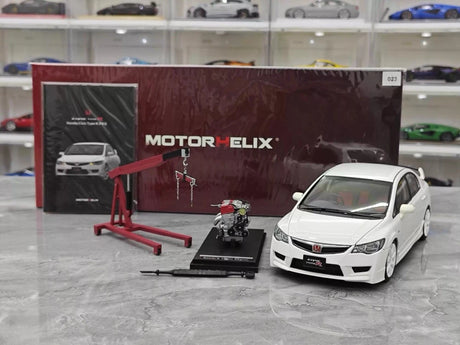 [MotorHelix] 1:18 Honda 2007 Civic Type R FD2 White Model Car Die-Cast