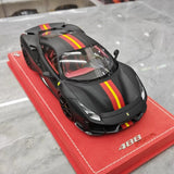 [MR Collection] 1:18 Ferrari 2019 488 Pista Black Model Car Resin