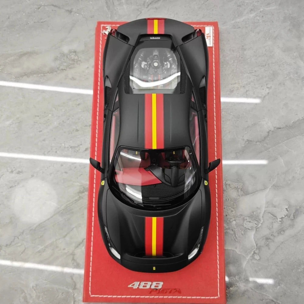 [MR Collection] 1:18 Ferrari 2019 488 Pista Black Model Car Resin