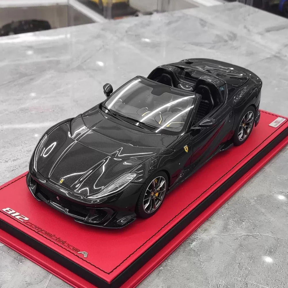 [MR Collection] 1:18 Ferrari 2022 812 Competizione Aperta nero modellino di auto resina