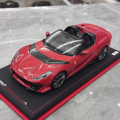 [MR Collection] 1:18 Ferrari 2022 812 Competizione Aperta rood modelauto Hars