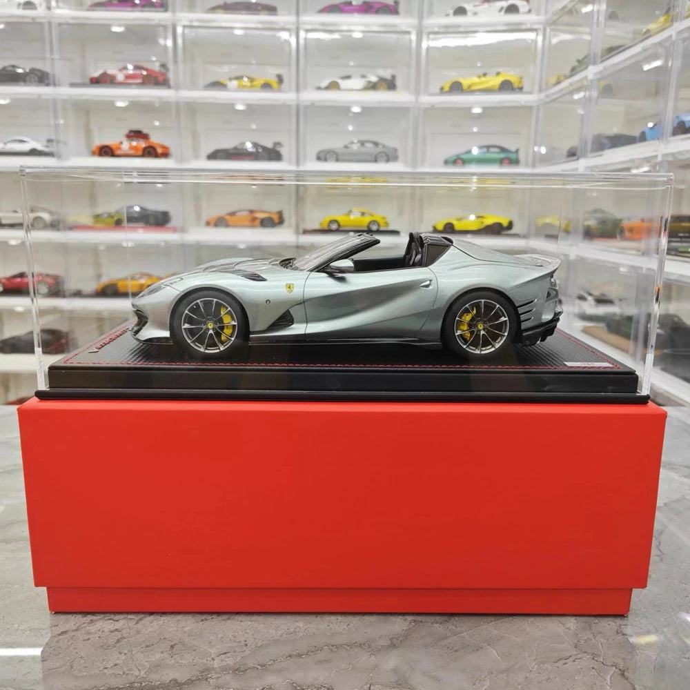[MR Collection] 1:18 Ferrari 2022 812 Competizione Aperta Silver Model Car Resin