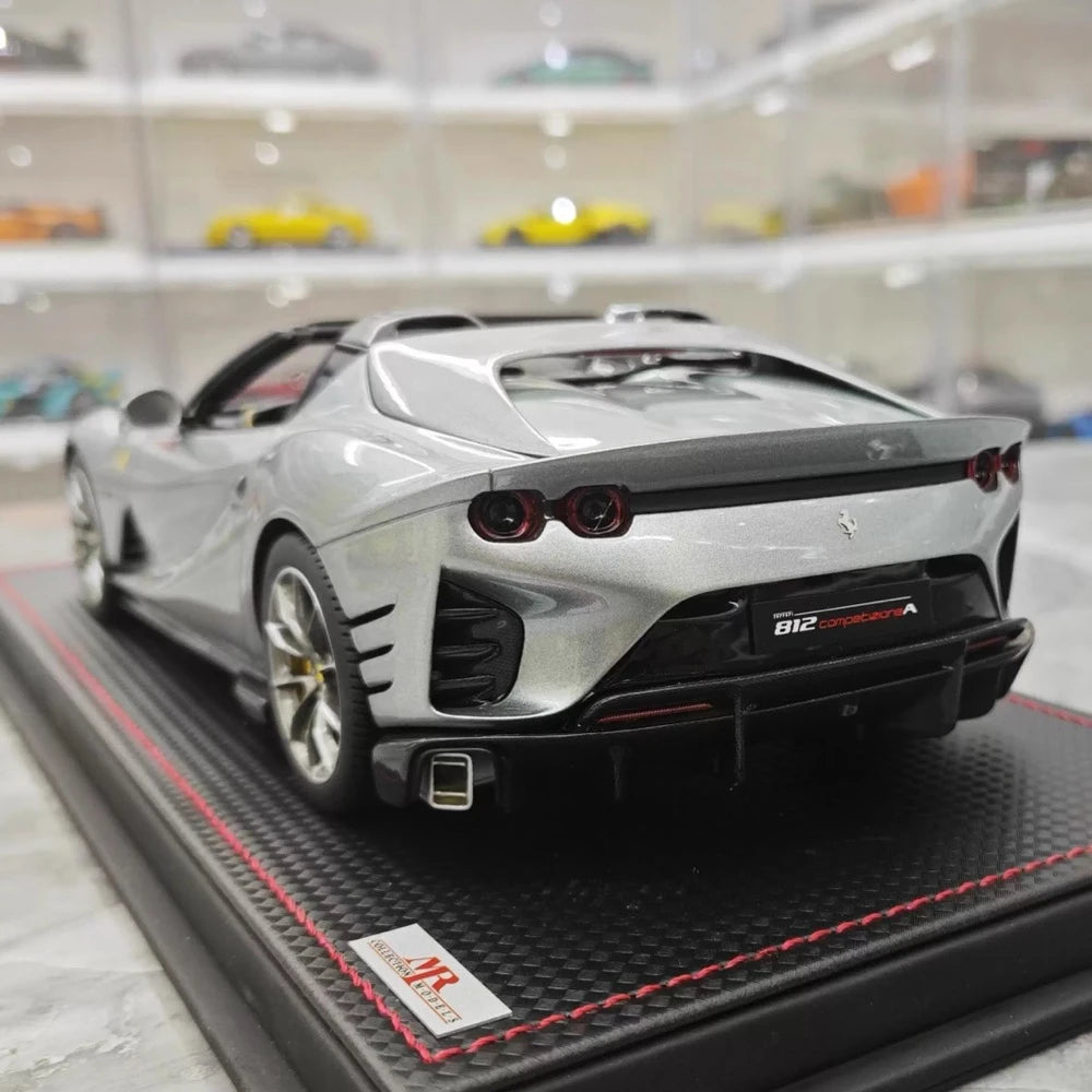 [MR Collection] 1:18 Ferrari 2022 812 Competizione Aperta Silver Model Car Resin