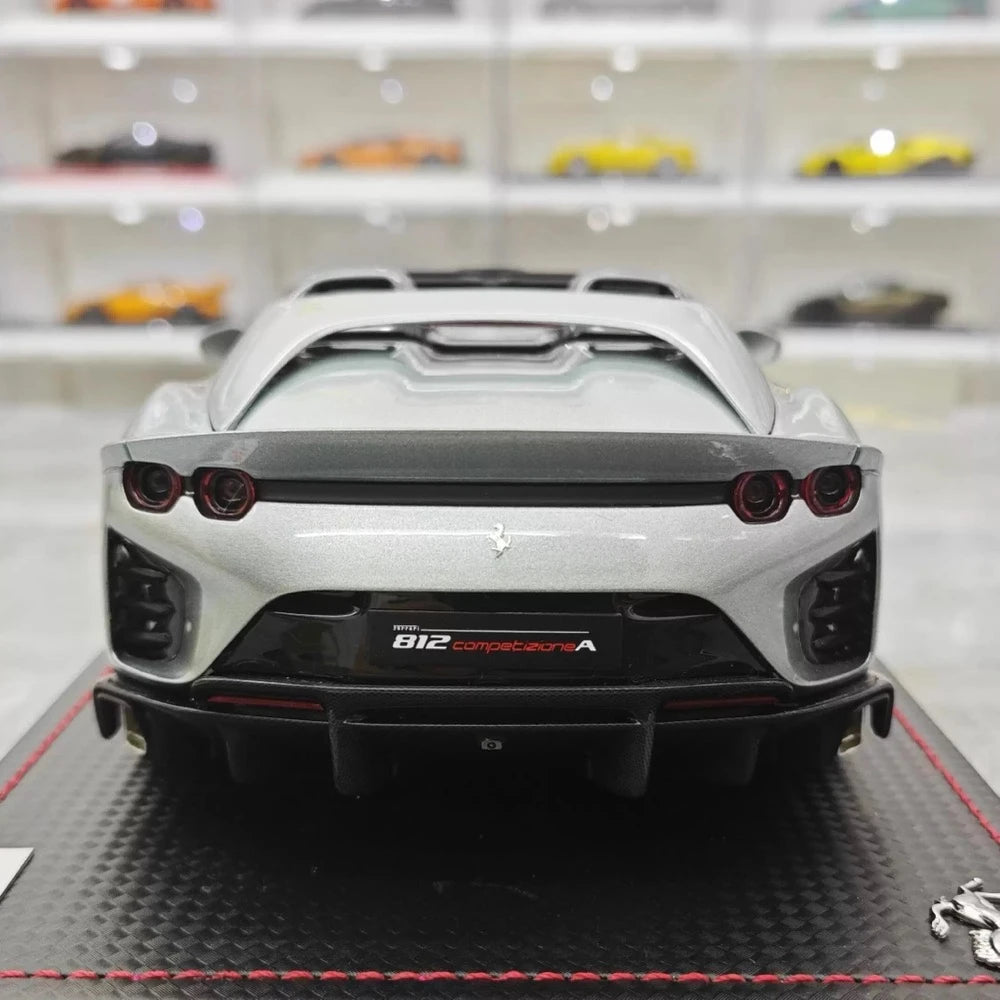 [MR Collection] 1:18 Ferrari 2022 812 Competizione Aperta Silver Model Car Resin