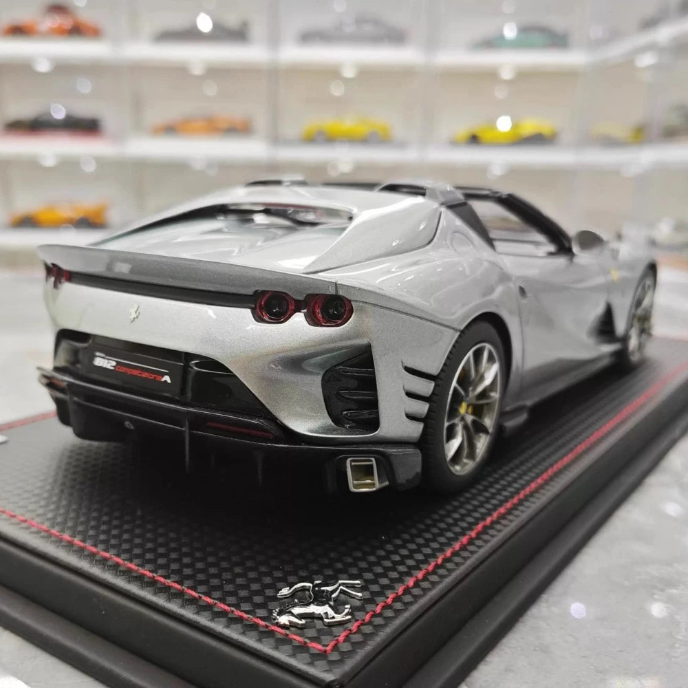 [MR Collection] 1:18 Ferrari 2022 812 Competizione Aperta Silver Model Car Resin