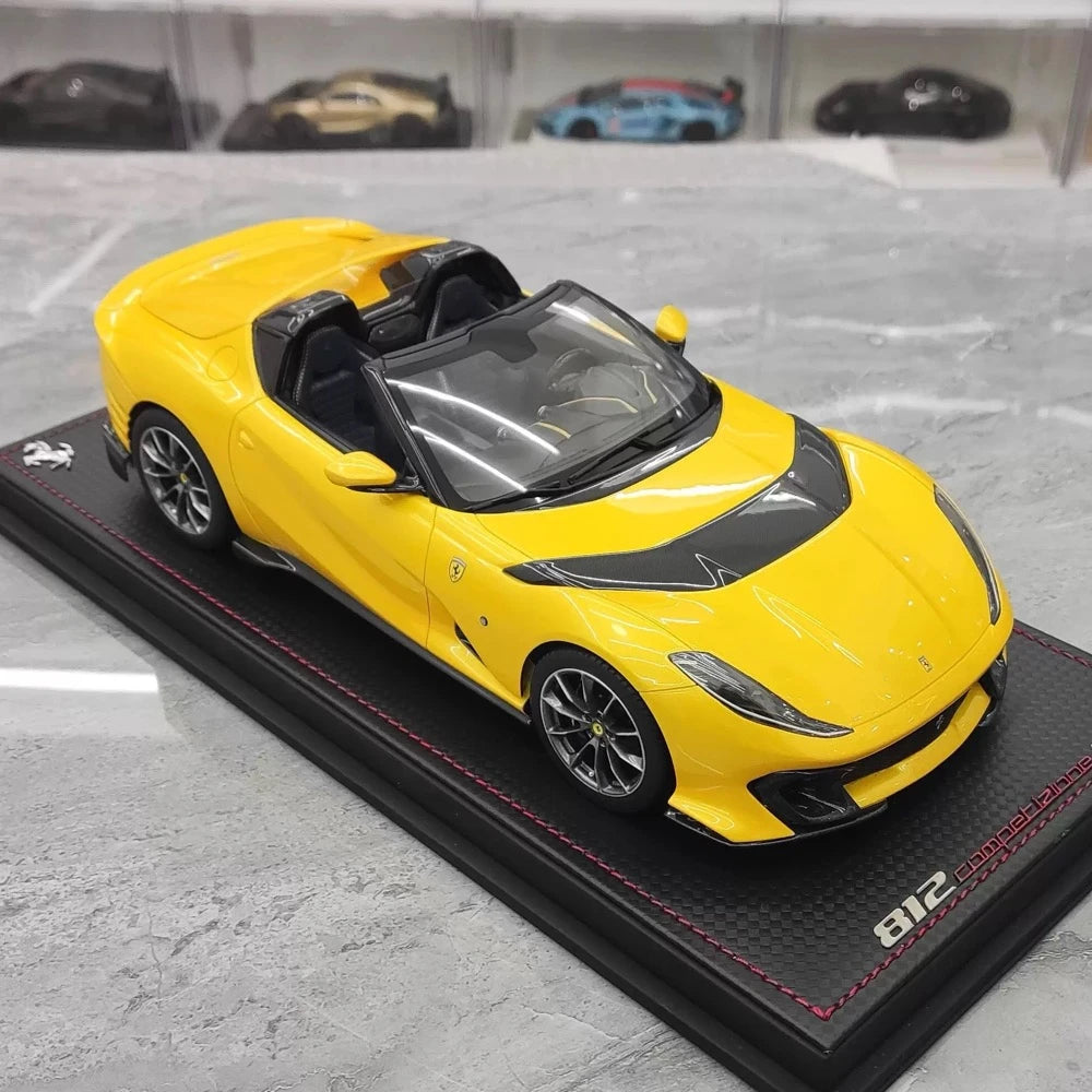[MR Collection] 1:18 Ferrari 2022 812 Competizione Aperta Yellow Model Car Resin