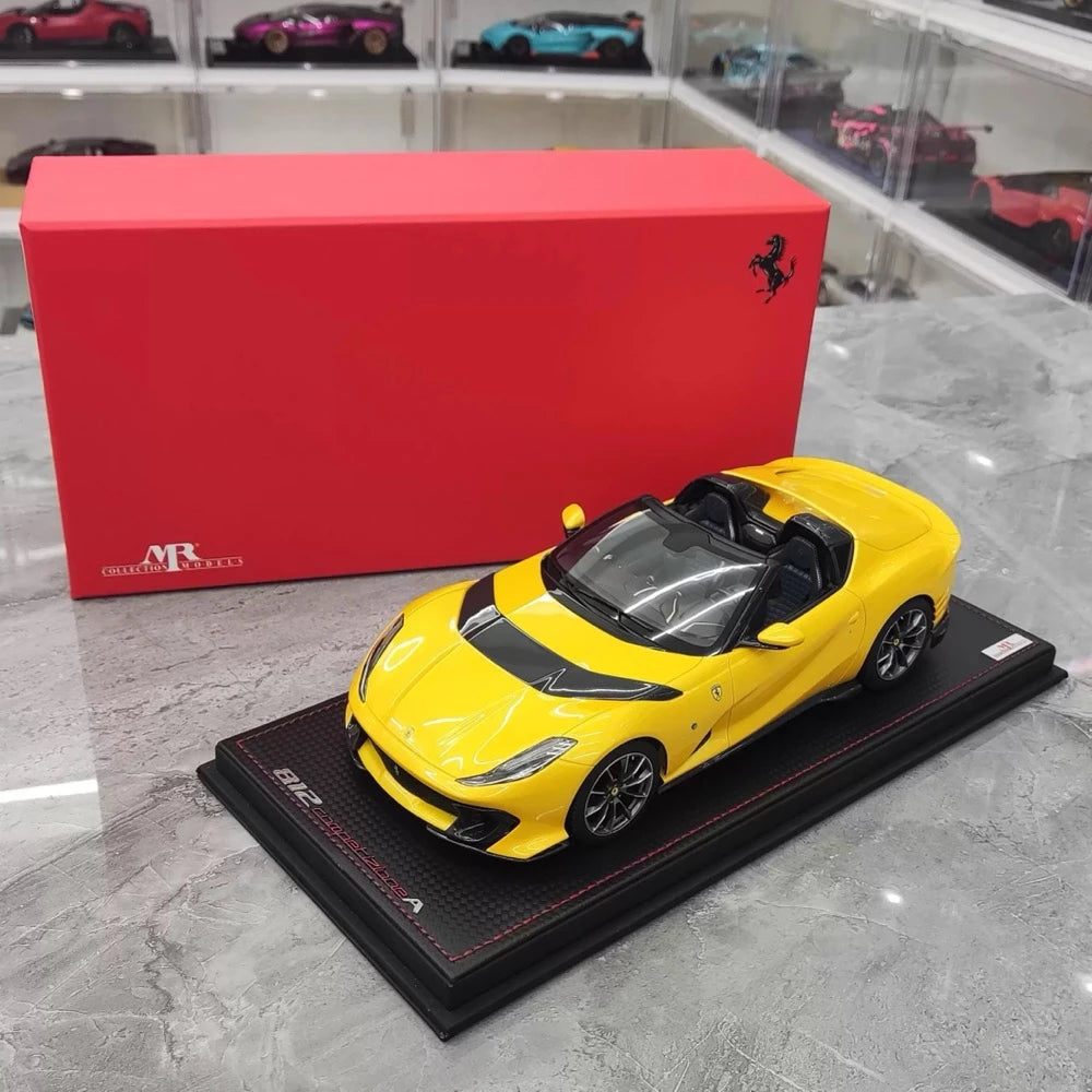 [MR Collection] 1:18 Ferrari 2022 812 Competizione Aperta Yellow Model Car Resin