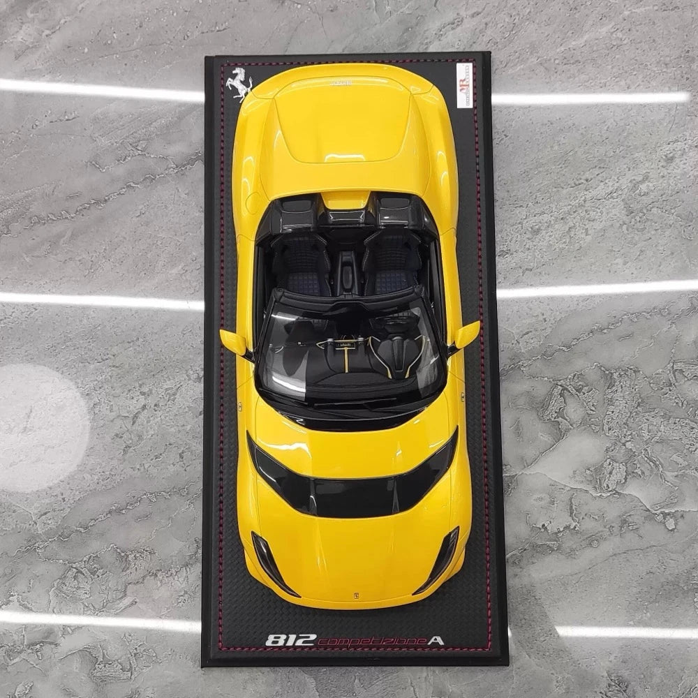 [MR Collection] 1:18 Ferrari 2022 812 Competizione Aperta Yellow Model Car Resin