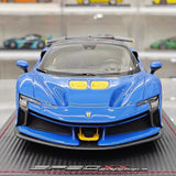[MR Collection] 1:18 Ferrari 2023 SF90 XX Stradale Glossy Blue & Yellow Model Car Resin