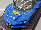 [MR Collection] 1:18 Ferrari 2023 SF90 XX Stradale Glossy Blue & Yellow Model Car Resin
