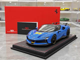 [MR Collection] 1:18 Ferrari 2023 SF90 XX Stradale Glossy Blue & Yellow Model Car Resin