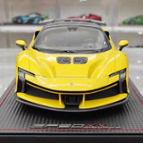 [MR Collection] 1:18 Ferrari 2023 SF90 XX Stradale Glossy Yellow & Black Model Car Resin
