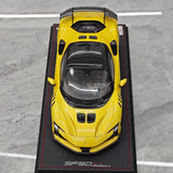 [MR Collection] 1:18 Ferrari 2023 SF90 XX Stradale Glossy Yellow & Black Model Car Resin