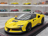 [MR Collection] 1:18 Ferrari 2023 SF90 XX Stradale Glossy Yellow & Black Model Car Resin