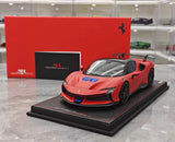 [MR Collection] 1:18 Ferrari 2023 SF90 XX Stradale Matte Red & Blue Model Car Resin
