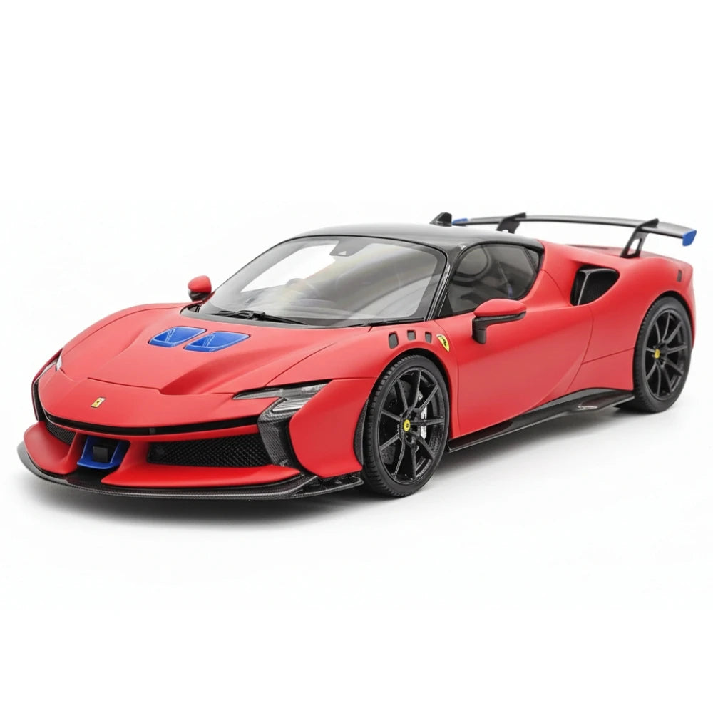 [MR Collection] 1:18 Ferrari 2023 SF90 XX Stradale Matte Red & Blue Model Car Resin