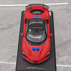 [MR Collection] 1:18 Ferrari 2023 SF90 XX Stradale Matte Red & Blue Model Car Resin