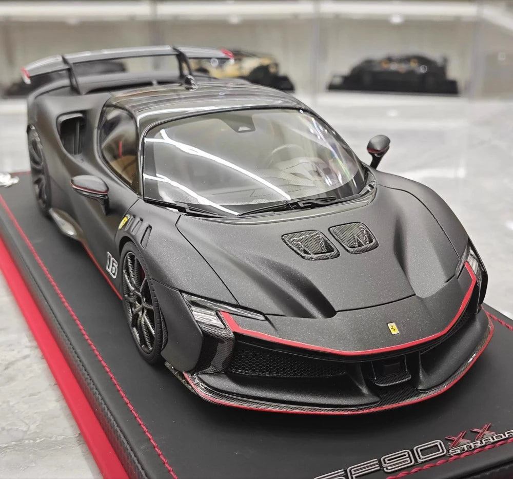 [MR Collection] 1:18 Ferrari 2023 SF90 XX Stradale Matte Black Model Car Resin