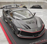 [MR Collection] 1:18 Ferrari 2023 SF90 XX Stradale Matte Black Model Car Resin