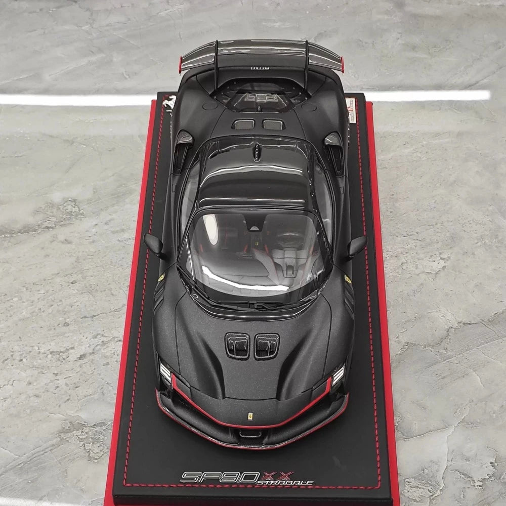 [MR Collection] 1:18 Ferrari 2023 SF90 XX Stradale Matte Black Model Car Resin