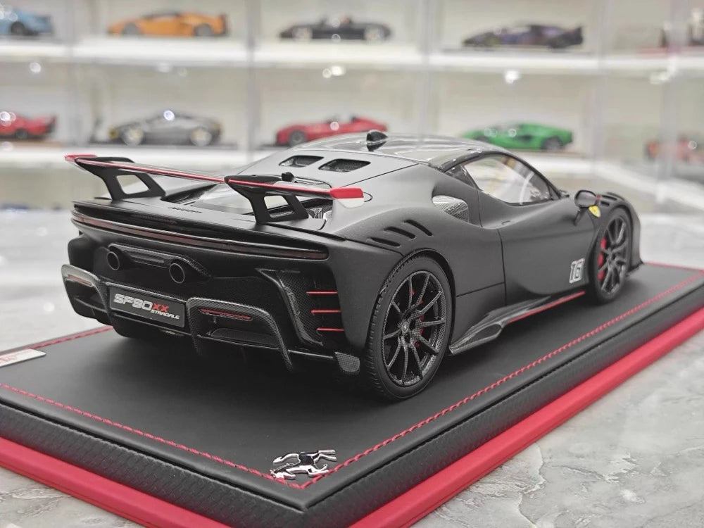 [MR Collection] 1:18 Ferrari 2023 SF90 XX Stradale Matte Black Model Car Resin