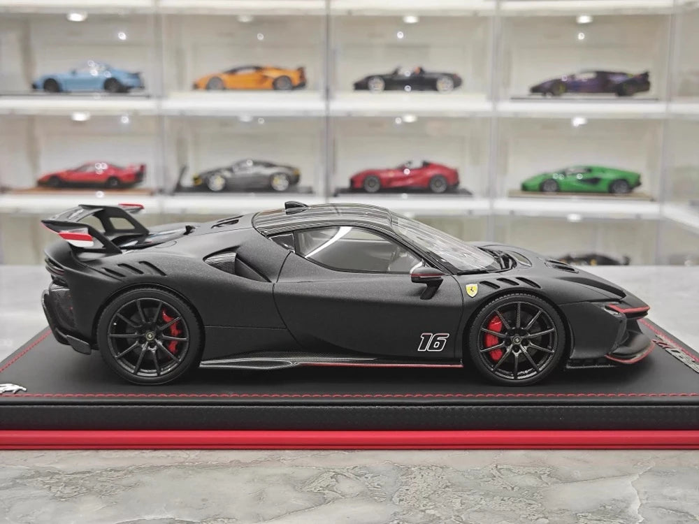 [MR Collection] 1:18 Ferrari 2023 SF90 XX Stradale Matte Black Model Car Resin