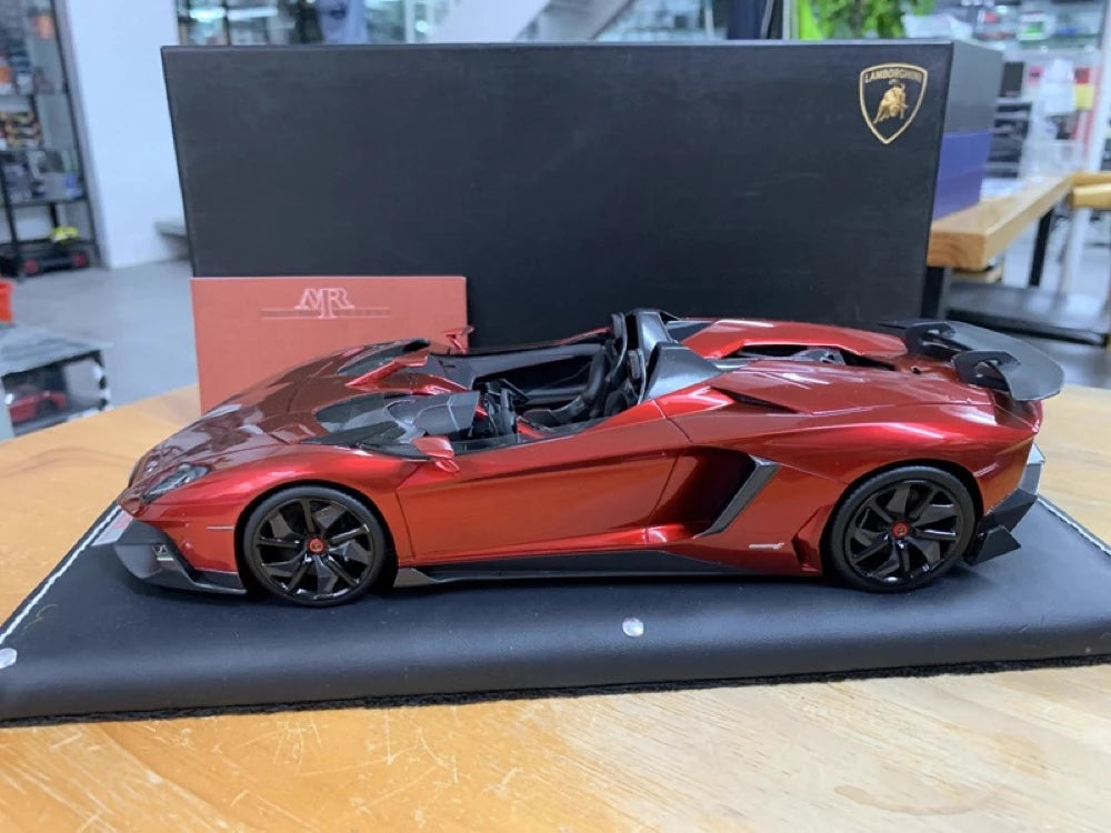 [MR Collection] 1:18 Lamborghini 2012 Aventador J Red Model Car Resin