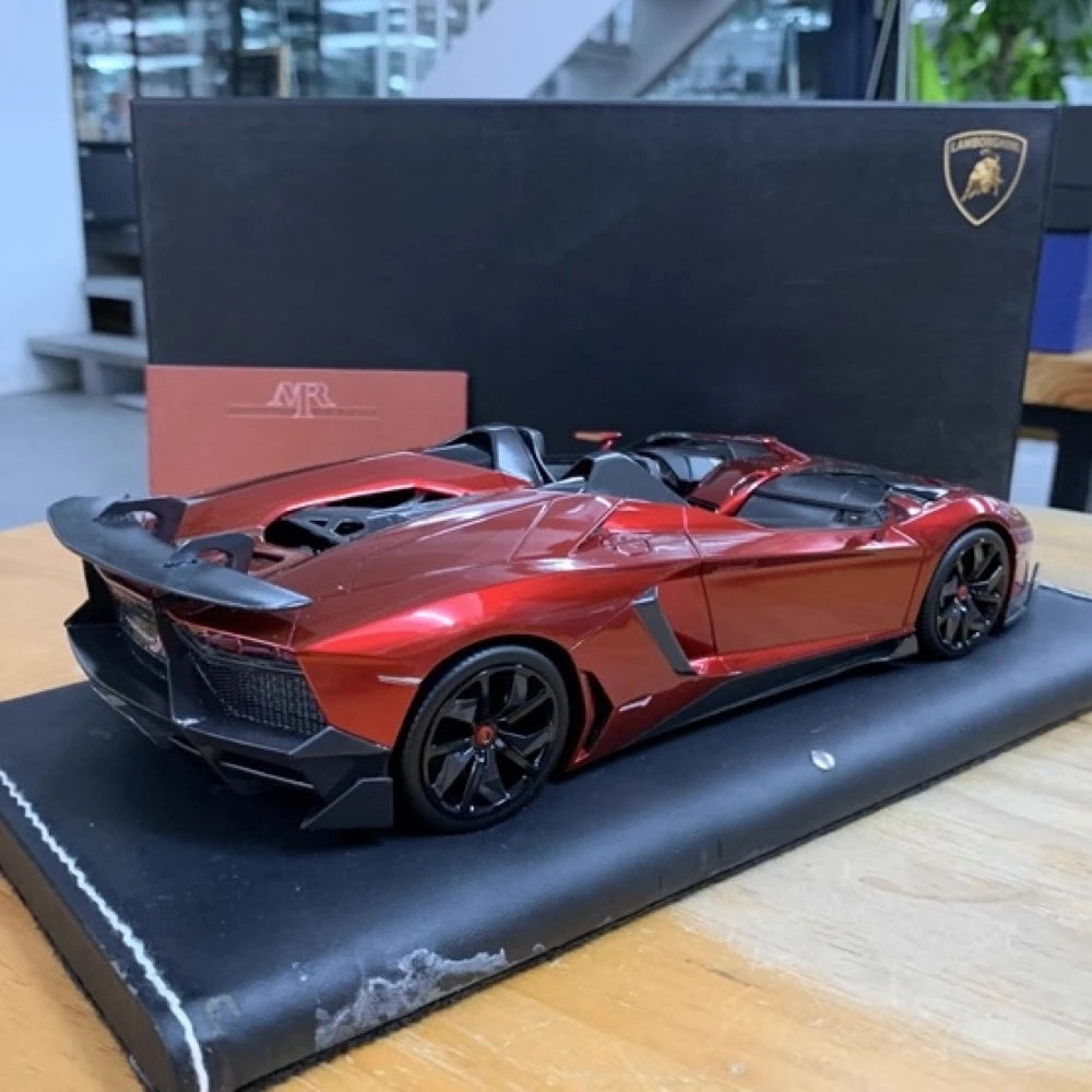 [MR Collection] 1:18 Lamborghini 2012 Aventador J rosso modellino di auto resina