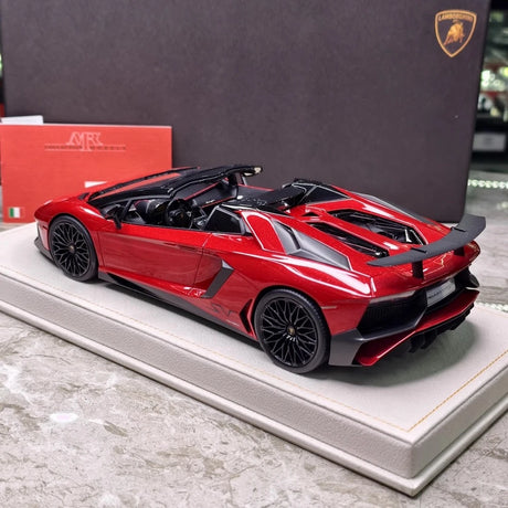 [MR collection] 1:18 Lamborghini 2015 Aventador LP750-4 SV Roadster rouge voiture miniature Resin