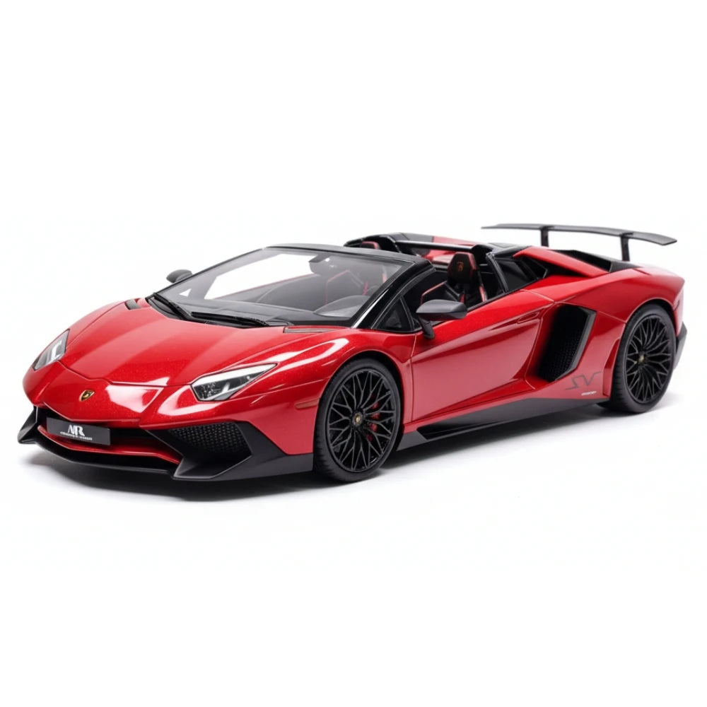 [MR Collection] 1:18 Lamborghini 2015 Aventador LP750-4 SV Roadster Red Model Car Resin