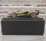 [MR Collection] 1:18 Lamborghini 2019 Sian FKP 37 Green Model Car Resin