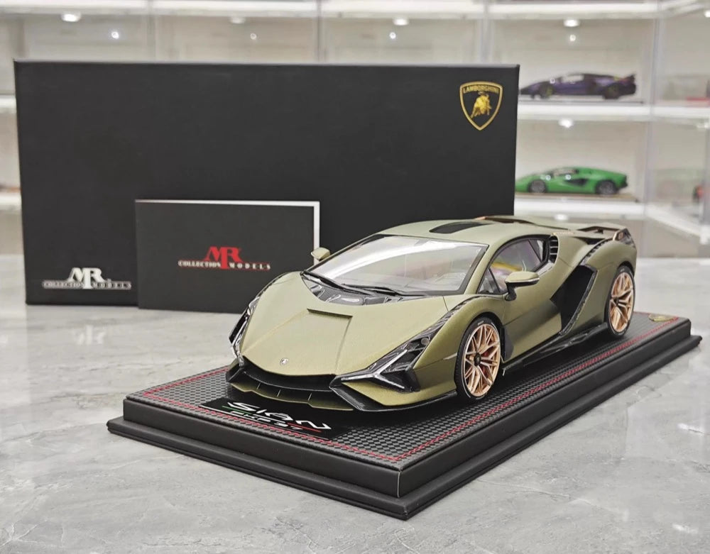 [MR Collection] 1:18 Lamborghini 2019 Sian FKP 37 Green Model Car Resin