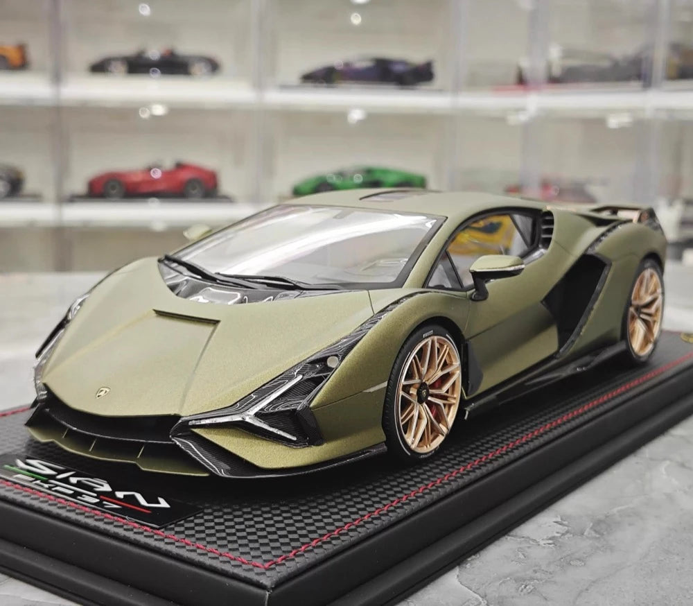 [MR Collection] 1:18 Lamborghini 2019 Sian FKP 37 Green Model Car Resin