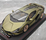 [MR Collection] 1:18 Lamborghini 2019 Sian FKP 37 Green Model Car Resin