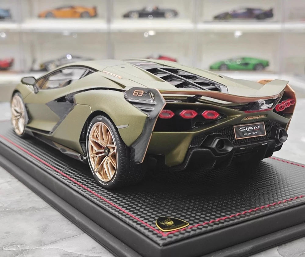 [MR Collection] 1:18 Lamborghini 2019 Sian FKP 37 Green Model Car Resin