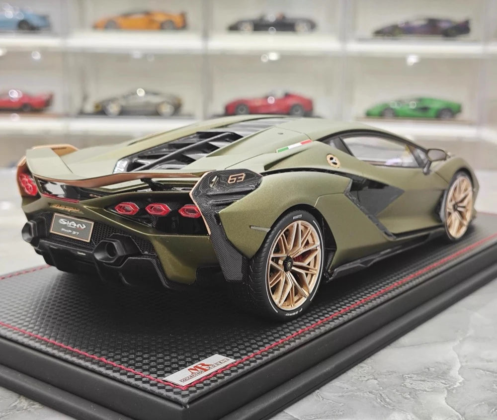 [MR Collection] 1:18 Lamborghini 2019 Sian FKP 37 Green Model Car Resin