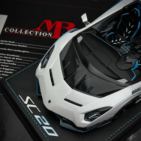 [MR collection] 1:18 Lamborghini 2020 SC20 blanc voiture miniature Resin