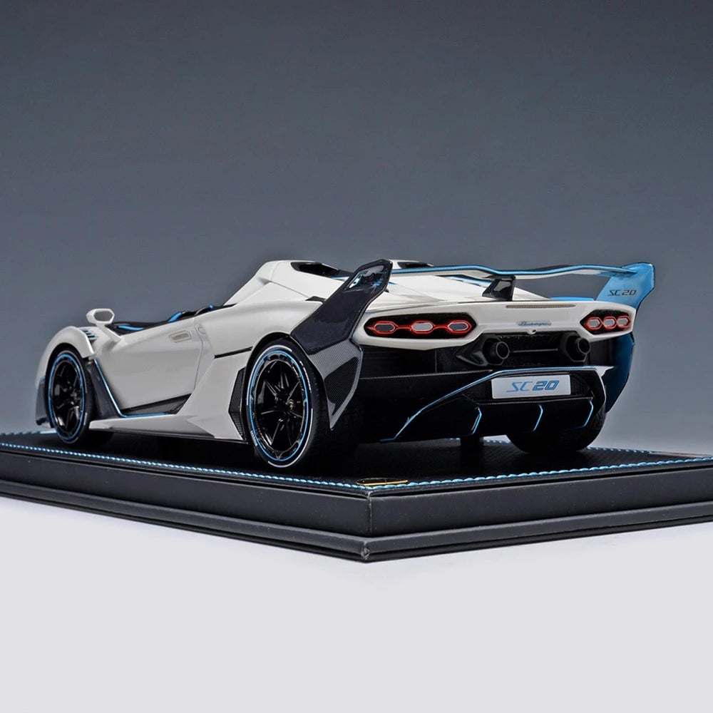 [MR Collection] 1:18 Lamborghini 2020 SC20 White Model Car Resin