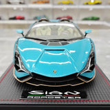 [MR Collection] 1:18 Lamborghini 2020 Sian Roadster Blue Model Car Resin