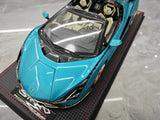 [MR Collection] 1:18 Lamborghini 2020 Sian Roadster Blue Model Car Resin