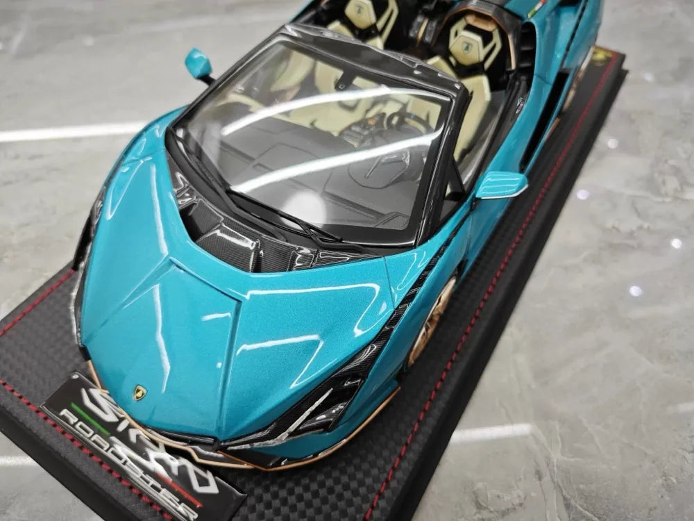 [MR Collection] 1:18 Lamborghini 2020 Sian Roadster Blue Model Car Resin