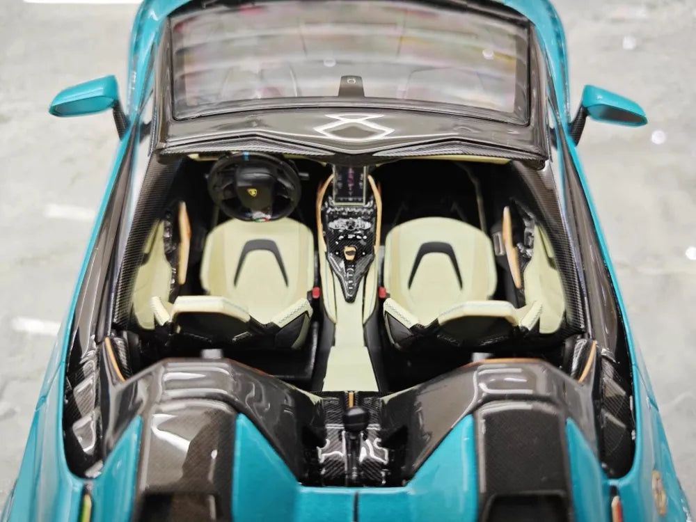 [MR Collection] 1:18 Lamborghini 2020 Sian Roadster Blue Model Car Resin