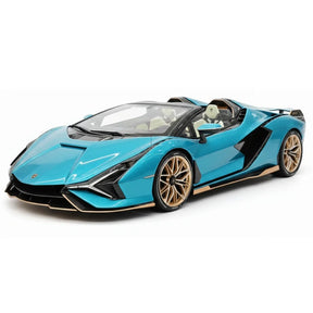 [MR Collection] 1:18 Lamborghini 2020 Sian Roadster Blue Model Car Resin